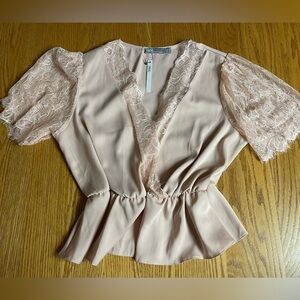 ASOS Pink Lace Silky Top Size 10 New 🌸